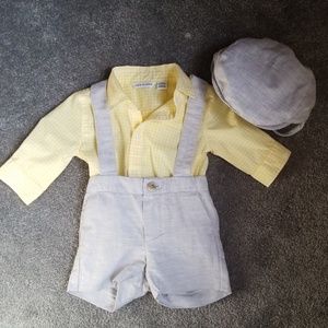 LIKE NEW. Janie and Jack Linen Blend 3 pc set